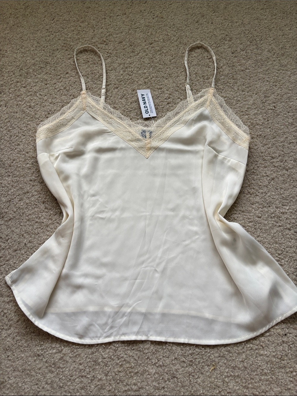 Old Navy Ivory Lace-Trim Cami